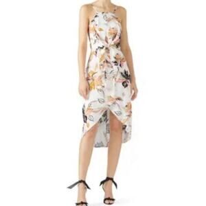 WISH Wild Flower Mid Tie Waist Adjustable Straps Midi Vacay Dress Size Small
